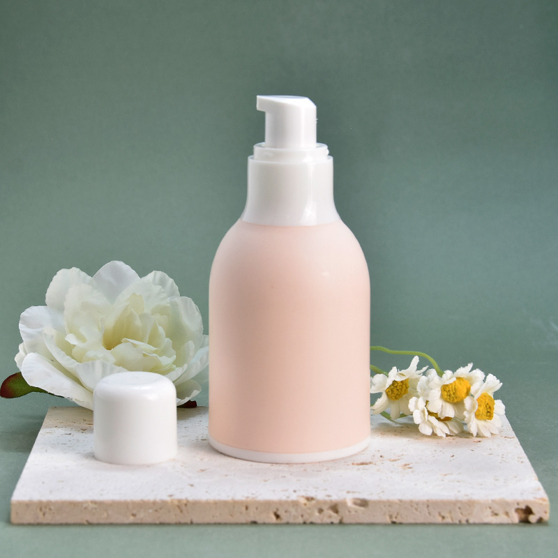 Contenitori per cosmetici in plastica, produzione di flaconi pompa ricaricabili rosa