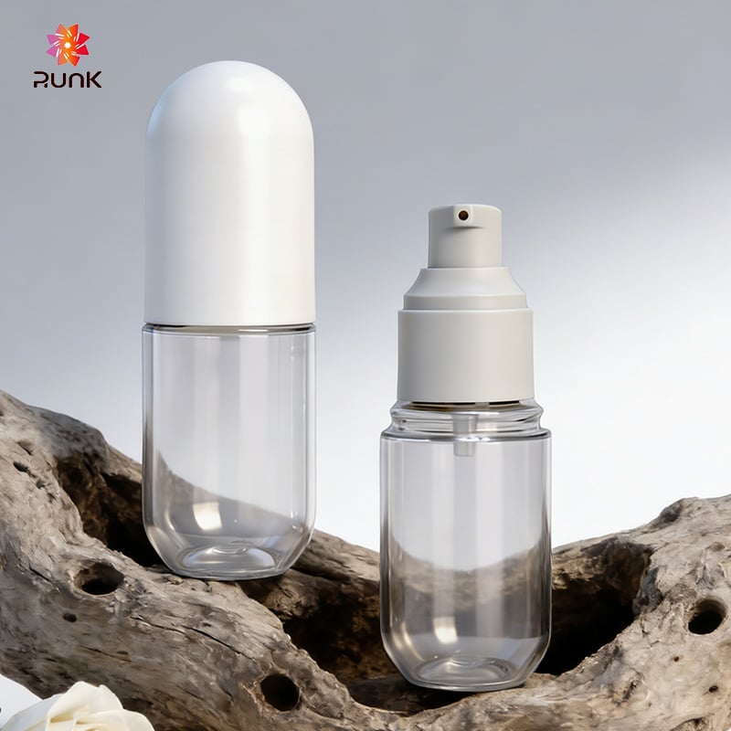 Factory 40ml PET Capsule Shape Skincare Lotion Pump Bottle Customized logo