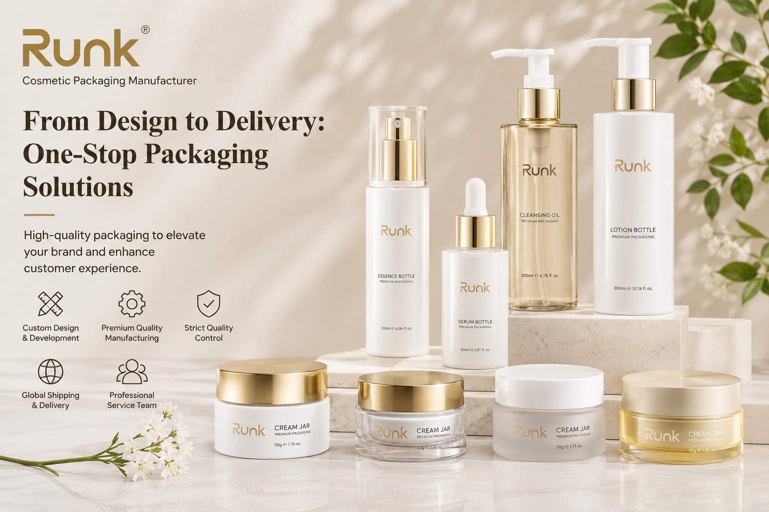 Runk Cosmetic Manufacturer: dalla progettazione alla consegna – soluzioni integrate per l’imballaggio