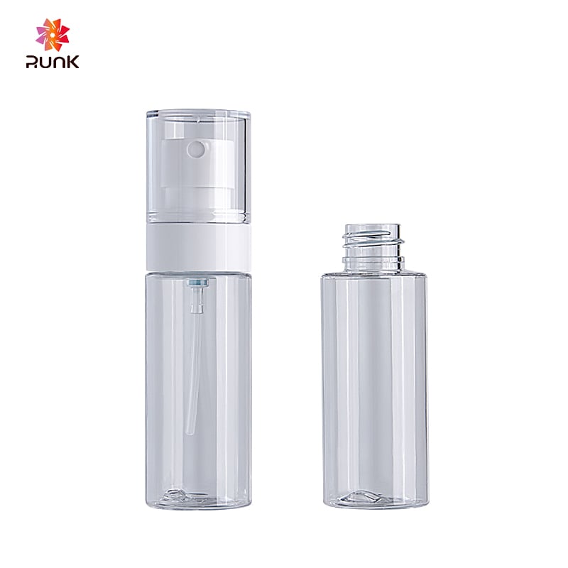 flacone spray trasparente in PET da 50 ml per idratazione del viso, prodotto da Runk