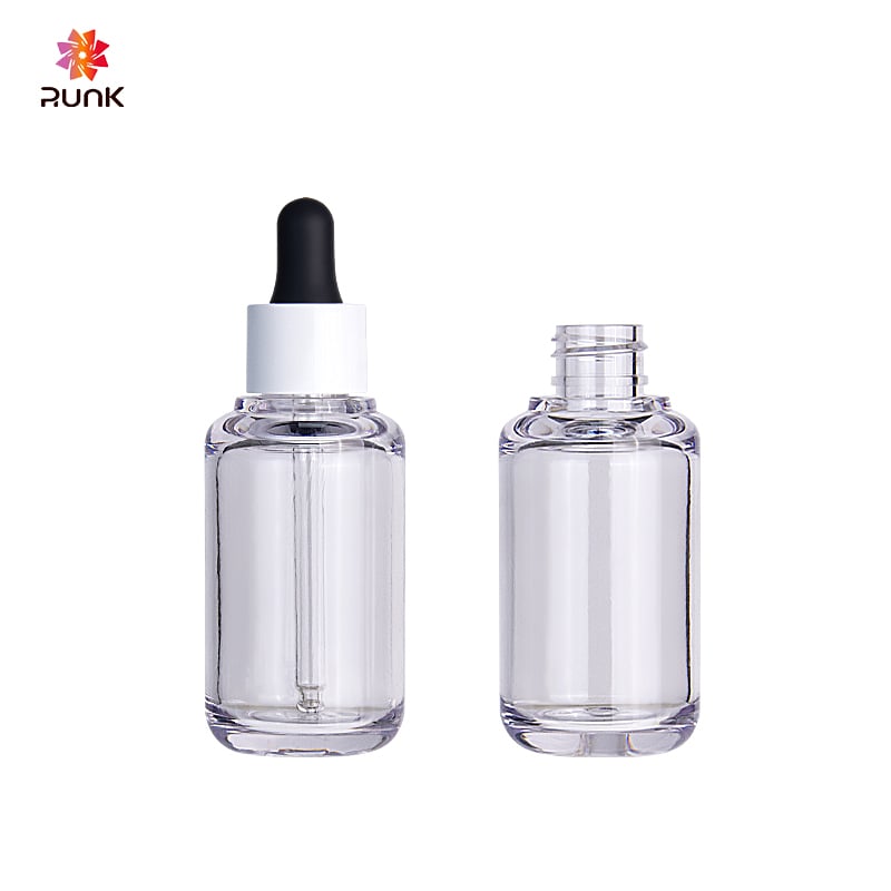 PETG Skincare Transparent Press to Take Thick Bottom Essence Dropper Bottle