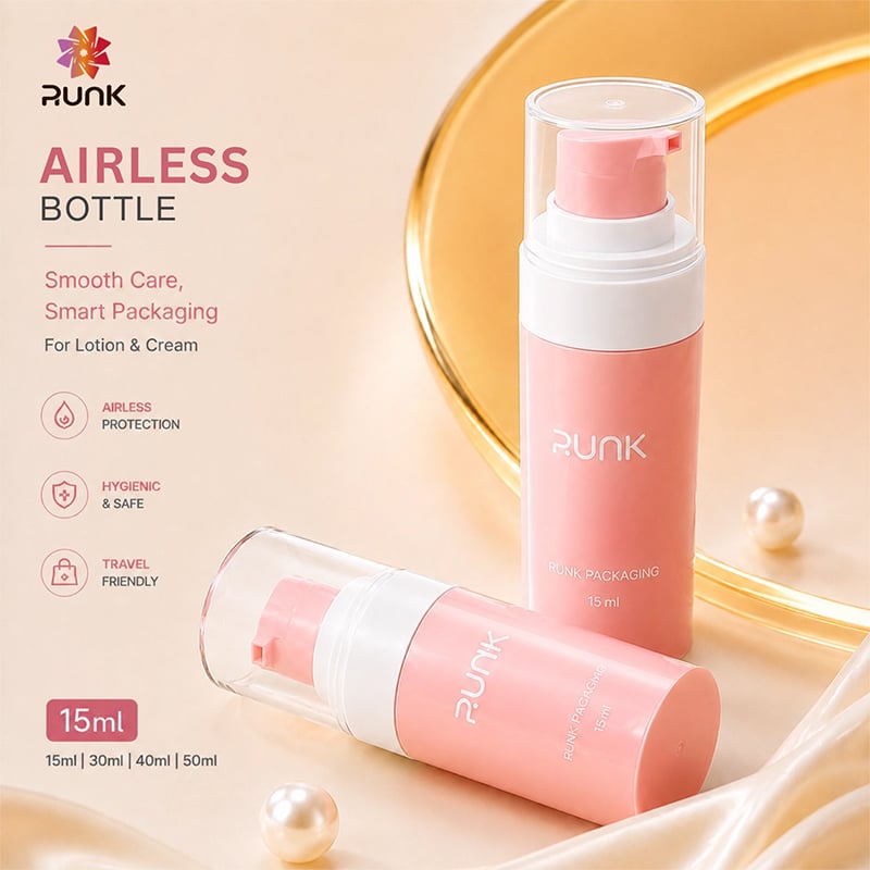 15ml Airless Lotion Pump Bottle Container for Serum Cream Skincare