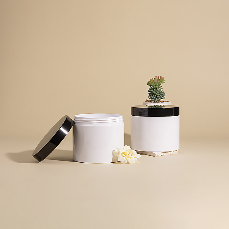 Vaso rotondo per animali domestici in PET con tappo a vite in ABS, 300 ml, confezione per film di fango per la pulizia del corpo