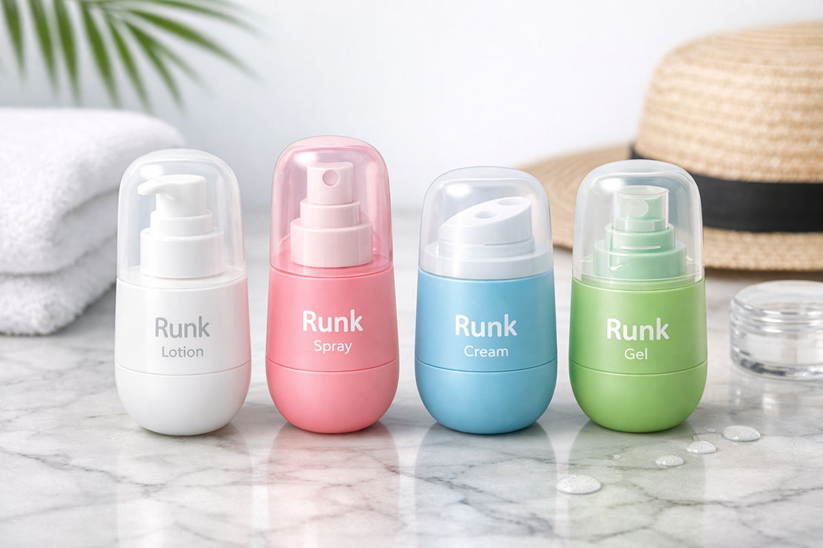 Bottiglia spray per lozione con pompa, confezione secondaria per cosmetici in formato capsule, adatto ai viaggi