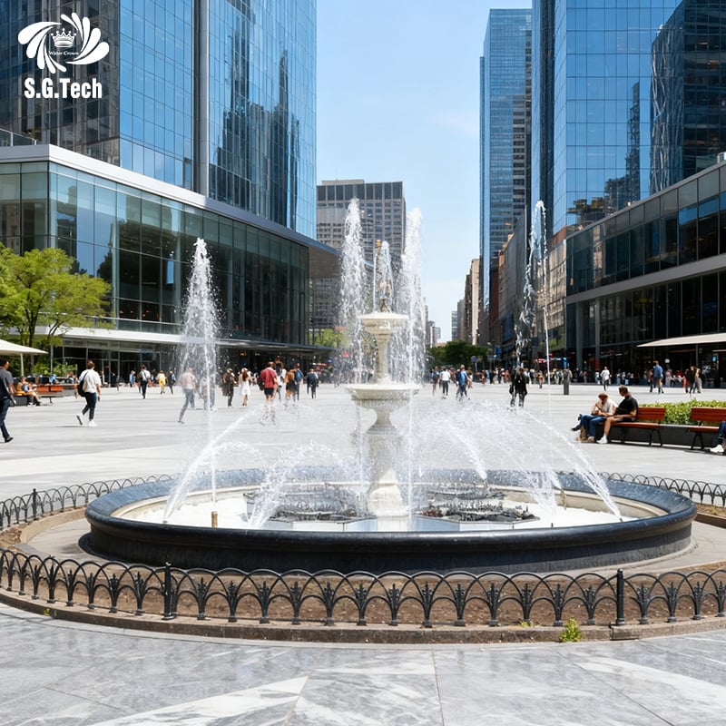 Modern Style Outdoor Garden Fountain Recirculating Water Feature Fountain For Courtyard Park Decoration