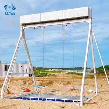 Interactive Water Curtain Swing Digital Fountain Display Aluminum Alloy Stainless Steel FRP for Theme Park Playground