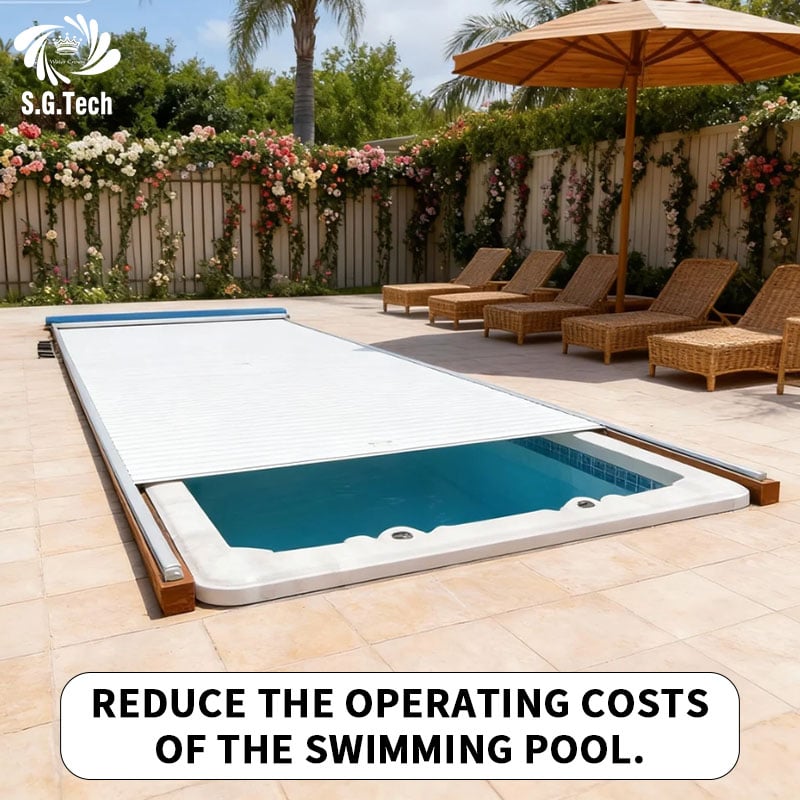 Above & Underground Mounted Automatic Pool Shutter Cover Waterproof Anti-Mildew Swimming Pool Rolling Cover
