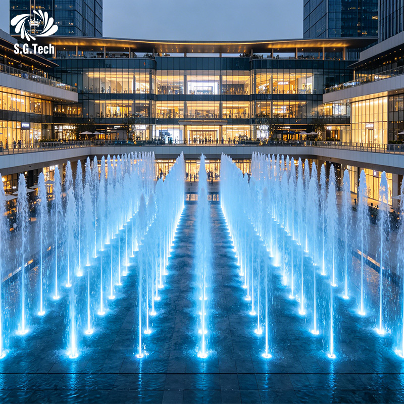 304 Stainless Steel Dry Fountain System Park Decoration Dry Fountain Outdoor Interactive Floor Dry Fountain For Landscape Project