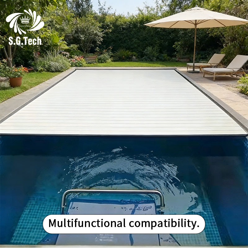 Water Crown Customized High-End Small Swimming Pool Automatic Roller Shutter Cover Durable Lightweight Aluminum Insulation