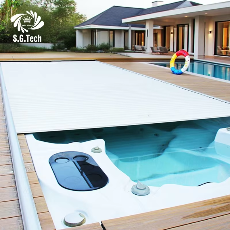 Aluminum Alloy Foaming Slat Pool Cover Heat Preservation PVC Enclosure for Children's Pools and Spa Pools