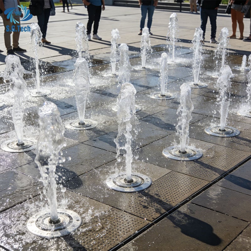 Guangdong water crown factory direct sales high quality dry fountain suitable for outdoor use