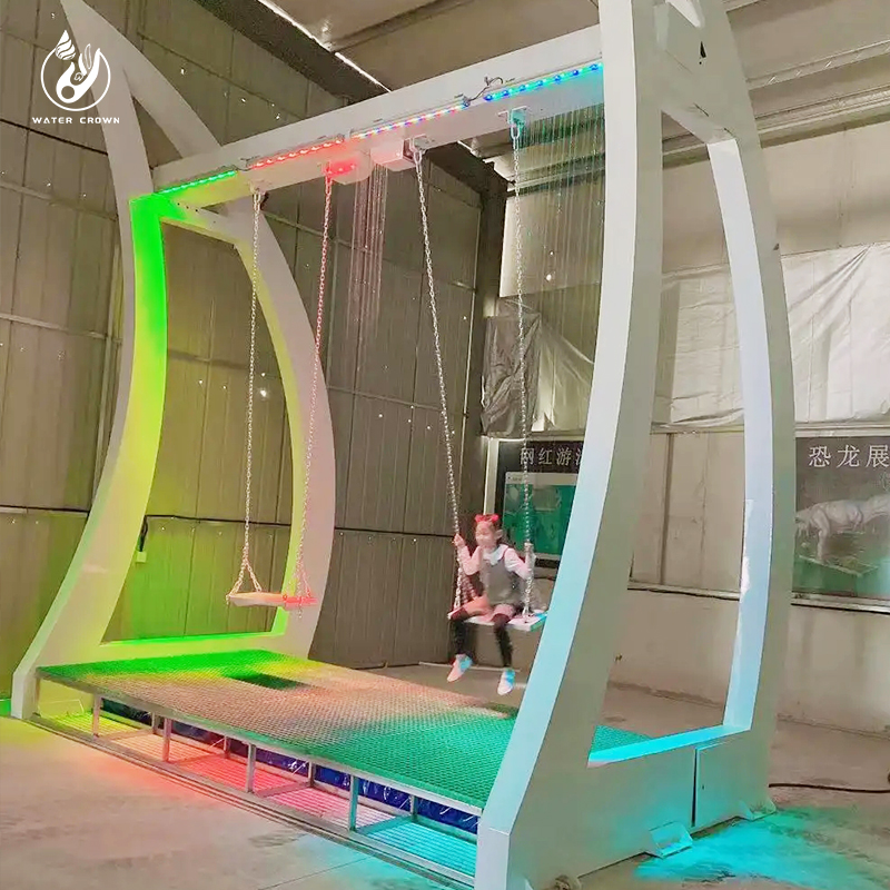High Quality Double Digital Single Swing Water Curtain for Hotels From Guangdong Water Crown-Stone Garden Products