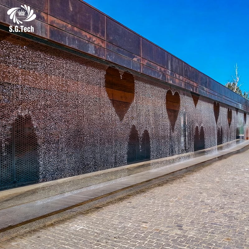 Interactive Digital Water Curtain LED Waterfall Display System for Commercial Hospitality