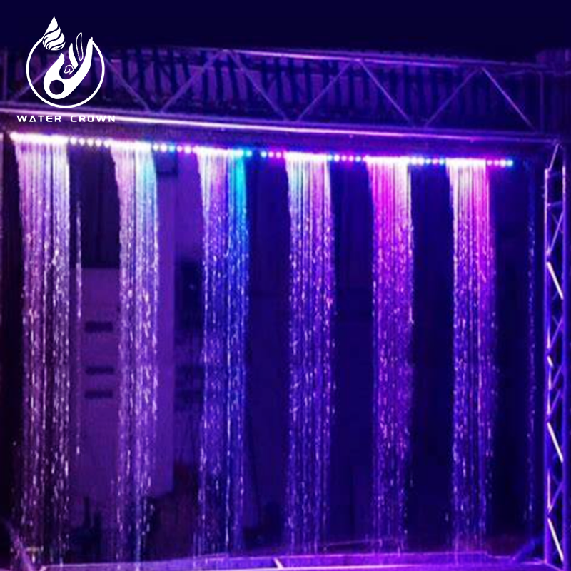 Digital Water Curtain Swing Fountain Smart RGB LED Interactive Water Feature for Theme Parks Shopping Malls Exhibitions