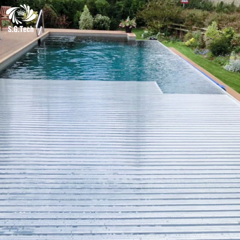 Water Crown SGPV-01 Durable PC Pool Cover Modern Design 1 Year Warranty Impact Resistant Factory Direct