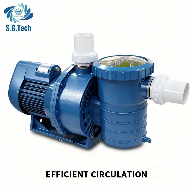 Water Crown Swimming Pool Circulation Water Pump High Flow Filter Pump for Pool