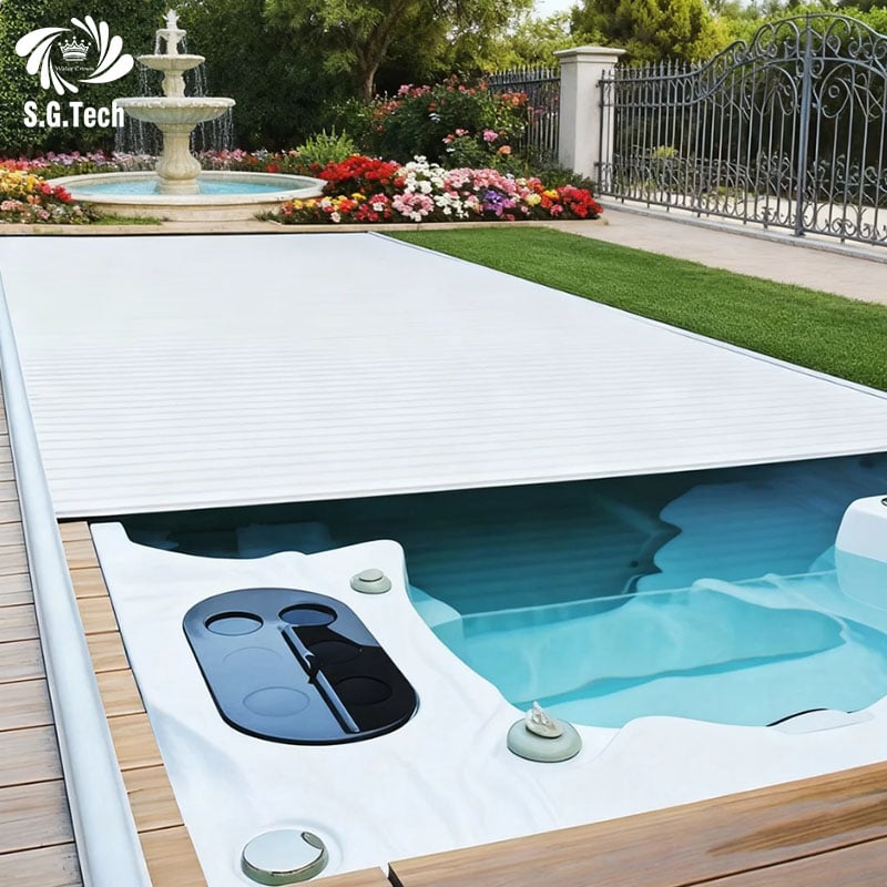 Water Crown Automatic Pool Cassette – Draft-Proof PVC & Aluminum, Custom-Sculpted for Above-Ground Spas & Spa Deck Environments