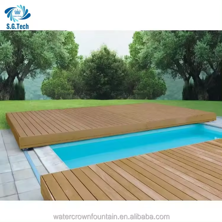 High Quality Water Crown Automatic Swimming Pool Folding Cover
