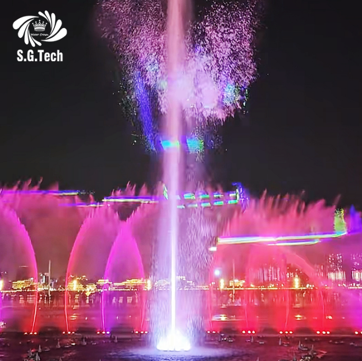 2026 Outdoor Waterfall Mist & Fog Fountain Show Movie Screen Water Curtain From Stone Proiettori Laser Garden Products Project