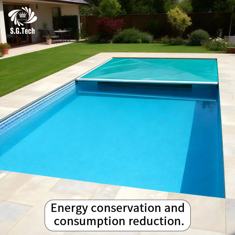 Water Crown's High-Quality PVC Pool Cover Features a Hydraulic Control System for Safe, Sturdy Swimming