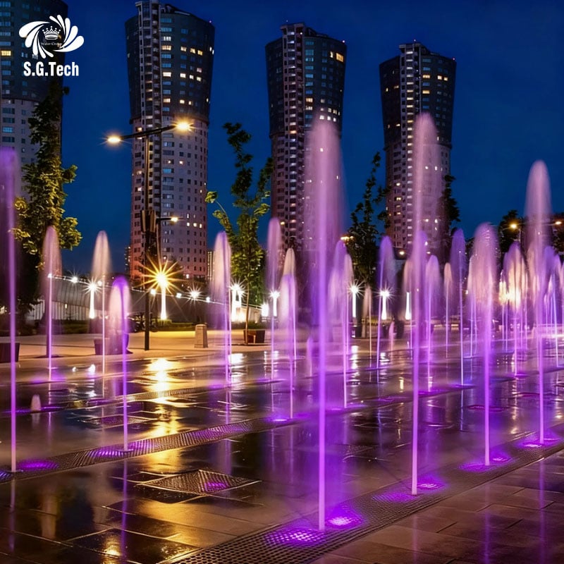 Water Crown DMX Water Fountain RGB LED Musical Fountain Outdoor Water Feature Garden Pool Decoration System