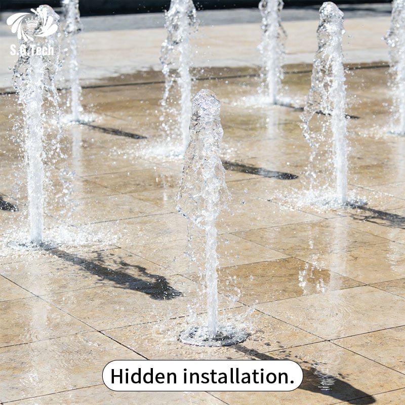 Water Crown 2026 Custom New Design Modern Stainless Steel Outdoor DMX Dry Deck Fountain with Music Dancing Control 110/220V