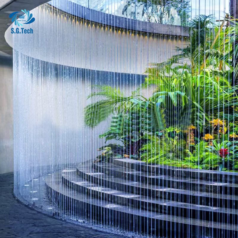 rideau d'eau en acier inoxydable 304 pour extérieur, fontaine pluie de jardin, résistant aux intempéries, produits pour paysage de jardin en pierre