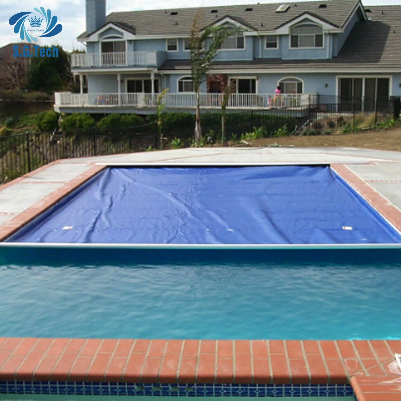 Premium Water Crown Custom Size PVC Pool Cover Automatic System | Reduce 95% Water Evaporation & Childproof Design