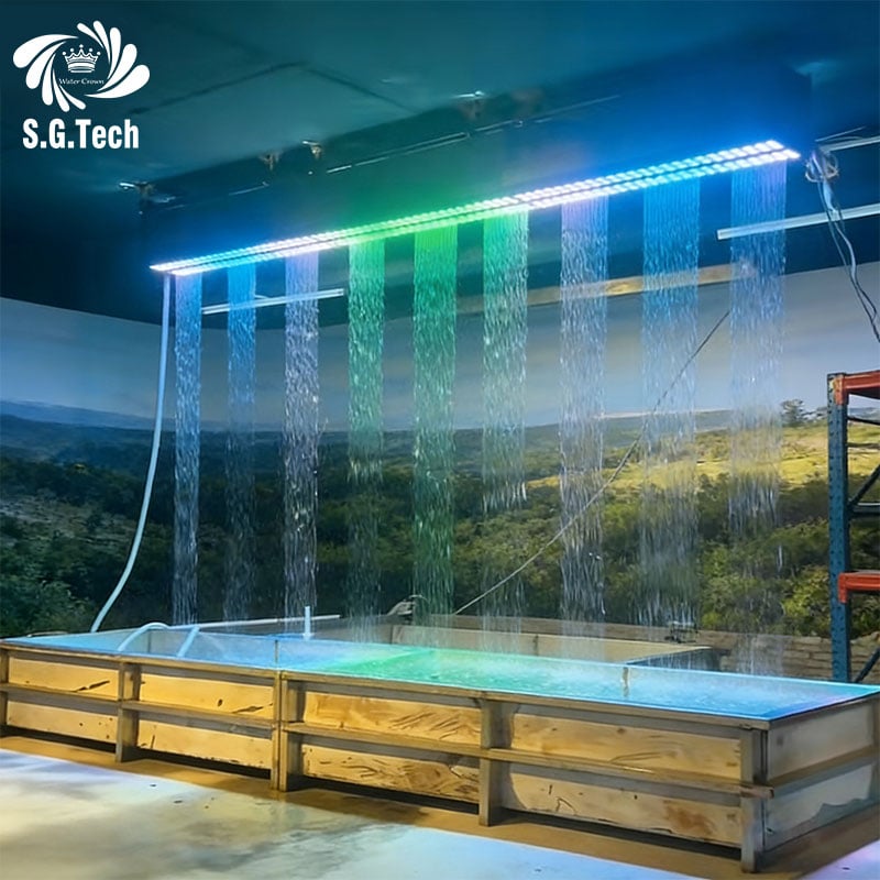 Water Crown SGWC01 Commercial Fountain Stainless Steel Modern Design Indoor/Outdoor Use 110-240V Compatible Durable Construction
