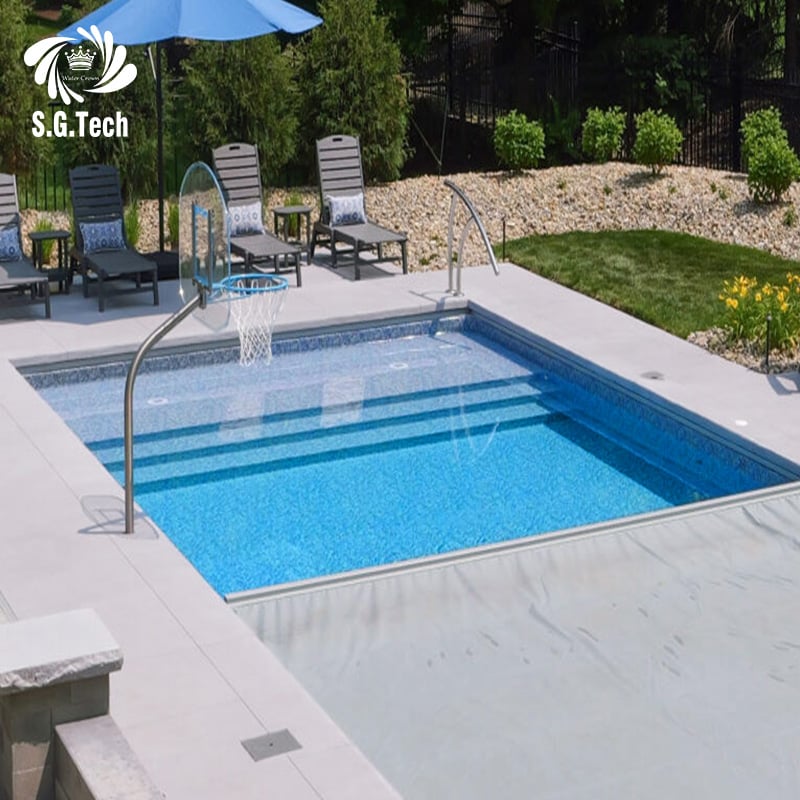 PVC Waterproof Tarpaulin Pool Cover with Coated Inner Wall Outdoor Leaf Protection for Snow Rain and Strong Wind