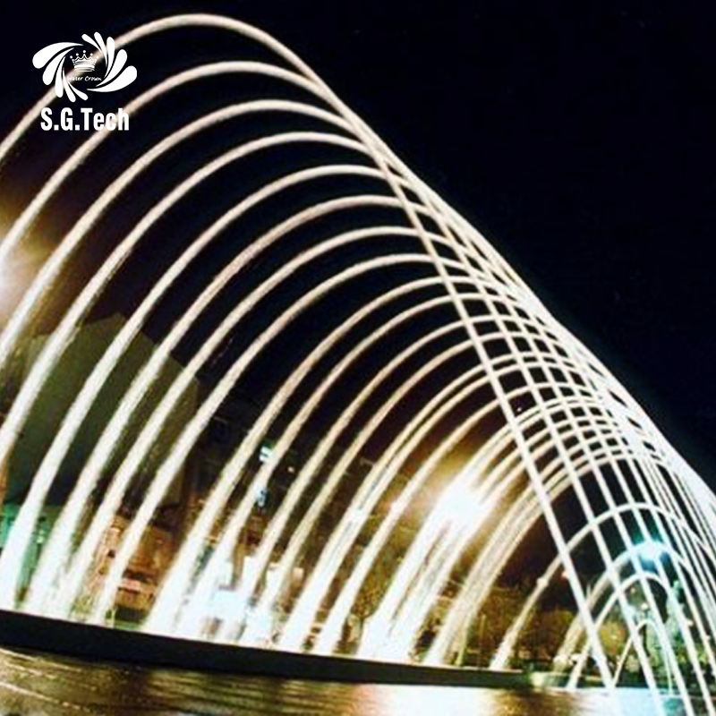 2025 High-End Customizable Stainless Steel Water Column Fountain Laminar Jumping Flow Arch Bridge for Park Settings Manufacturer