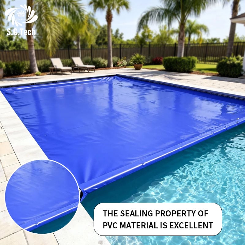 Guangdong Water Crown can customize high-quality outdoor swimming pool covers, the popular PVC pool cover