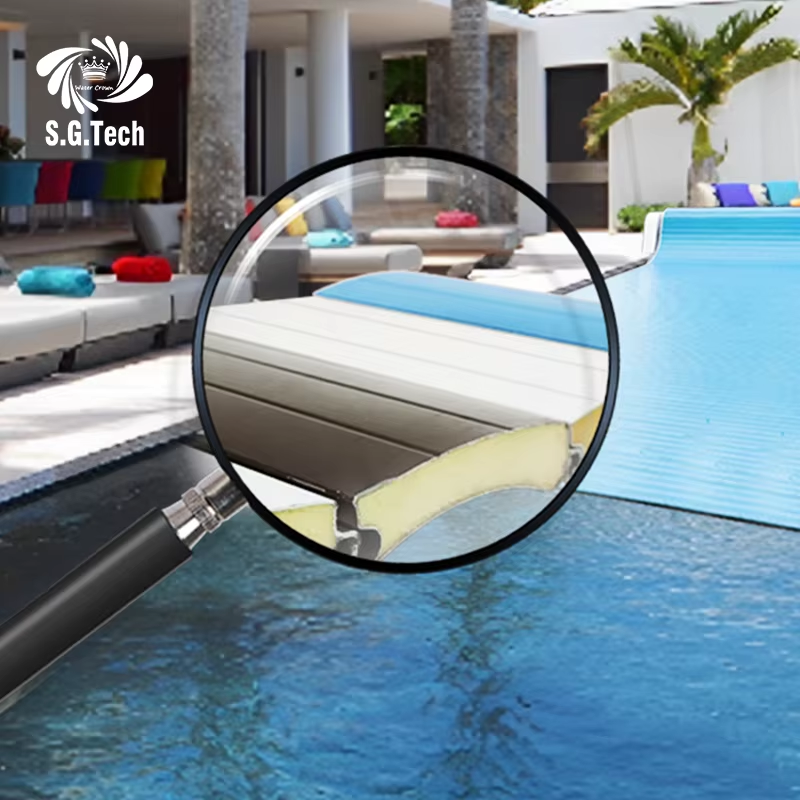 Fully Automatic Roller Shutter Cover with Aluminum Shaft Sturdy and Waterproof for Adults and Children's Swimming Pool Use