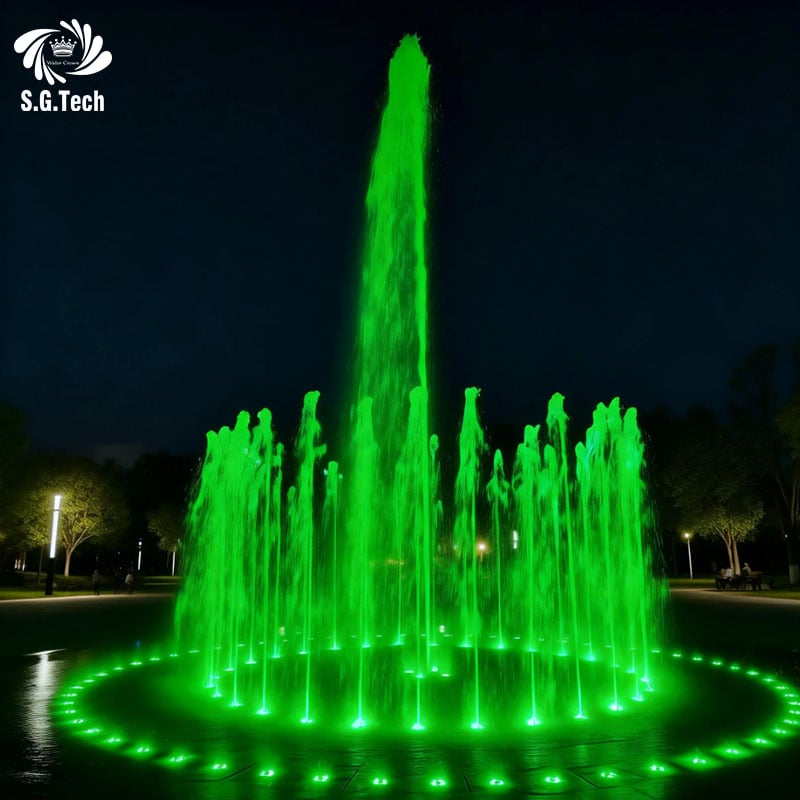 Water Crown Modern Garden Decor Water Fountain Freestanding Outdoor Backyard Pond Water Feature With LED Lights