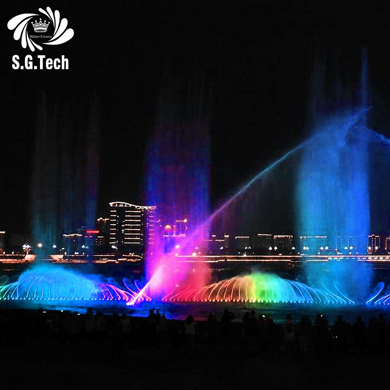 Water Crown Outdoor Interactive Music Fountain Intelligent Control Dancing Water Jet Fountain System