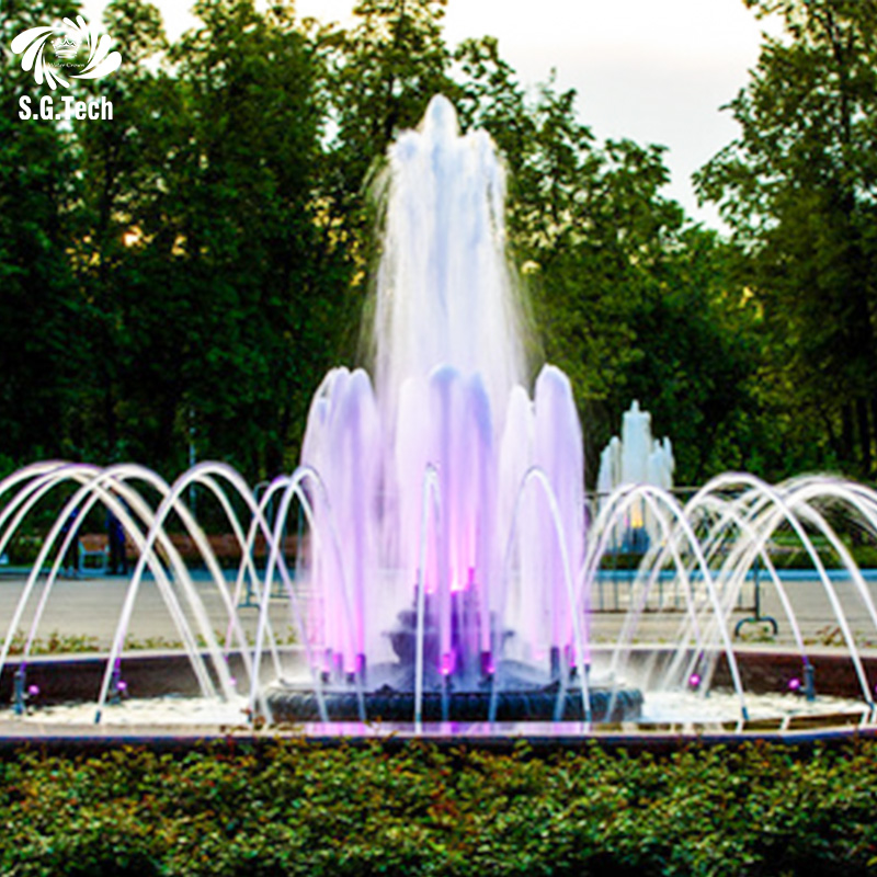 Easy Installation Garden Water Fountain Pump Complete Set Outdoor Landscape Fountain With Color Lights