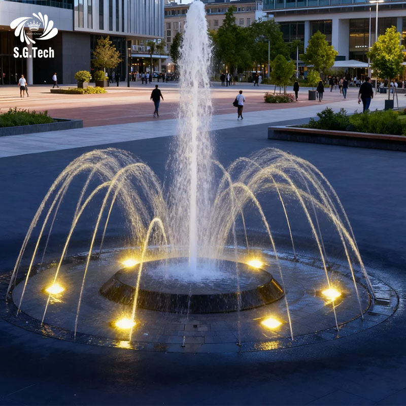  Backyard Garden Decorative Fountain Adjustable Water Column Jet Fountain Stainless Steel For Park Landscape Project Use