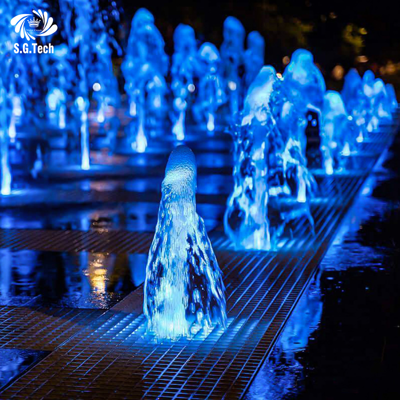 Dry Deck Fountain Interactive Outdoor Water Feature Spray System for Park Plaza Garden Landscape Projects