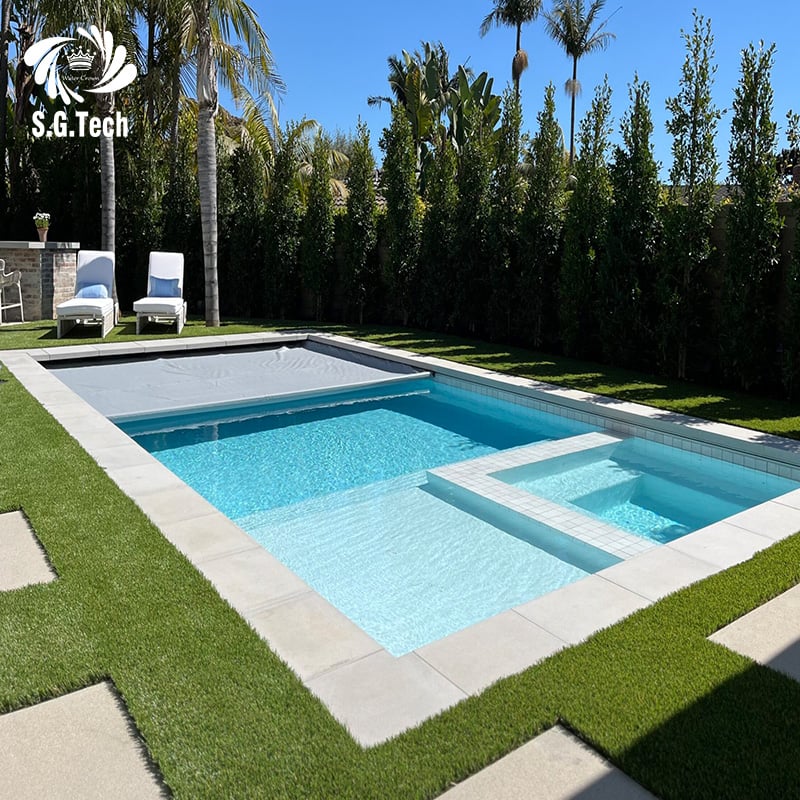 Waterproof PVC Tarpaulin Swimming Pool Cover with Reinforced Coating Inner Wall for Outdoor Snow Rain Wind