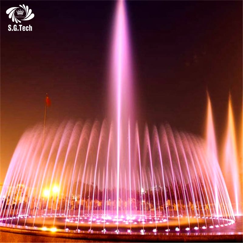 Migliora l'arredamento esterno con la fontana musicale a danza d'acqua Water Crown, realizzata in acciaio inossidabile lucido