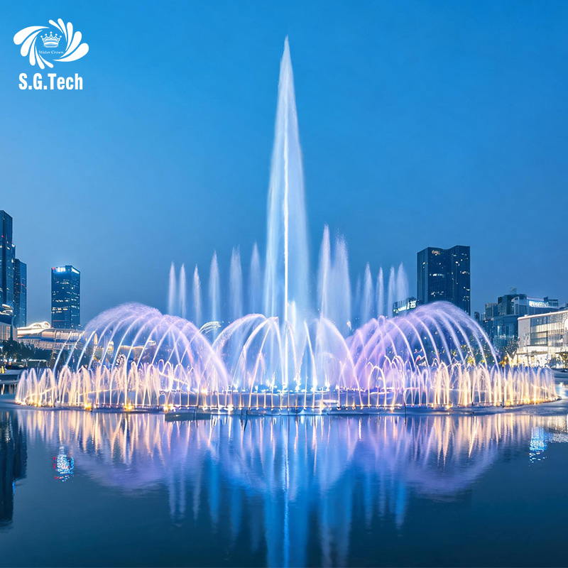 Musical Dancing Fountain LED Water Show Smart Control System for Hotel Park Plaza Landscape Entertainment Projects