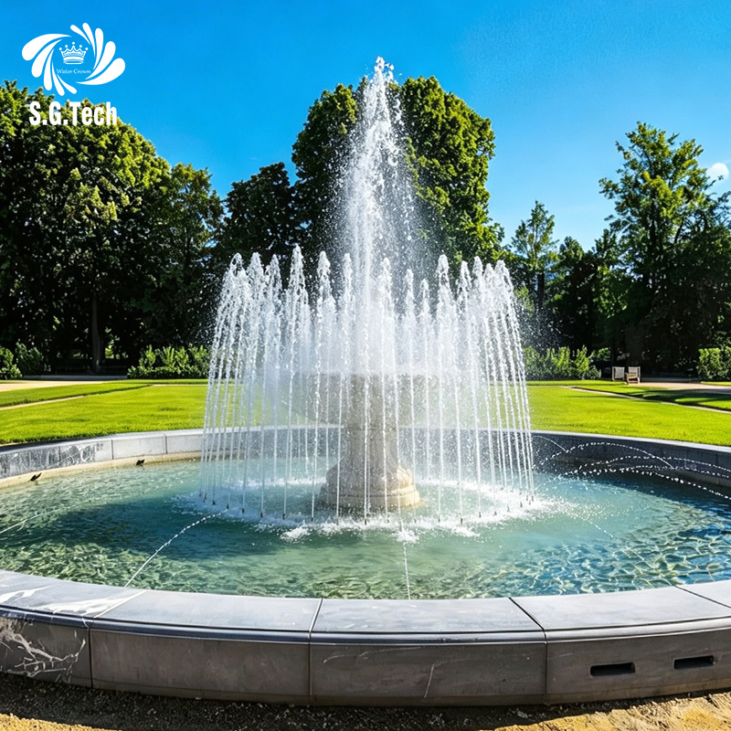 Modern Garden Fountain Statue Resin Waterfall, Durable Outdoor Decorative Water Feature Self-Circulating for Home Garden Decor