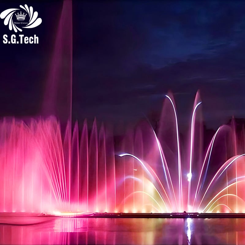 Water Crown Luxury Music Water Fountain Project Custom Design Lake River Large Performance Fountain