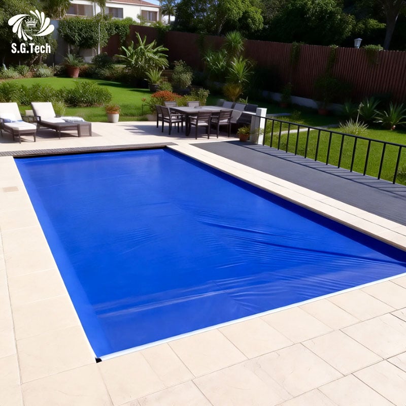 Water Crown PVC Swimming Pool Cover with Automatic Opening for Child Safety