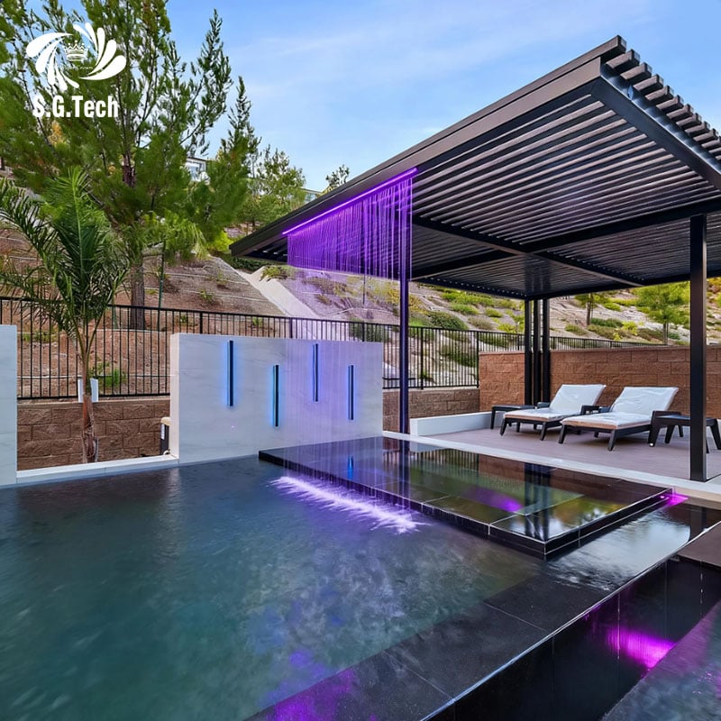 Custom Shape Size Indoor Outdoor Water Rain Curtain for Landscape Architecture Decoration