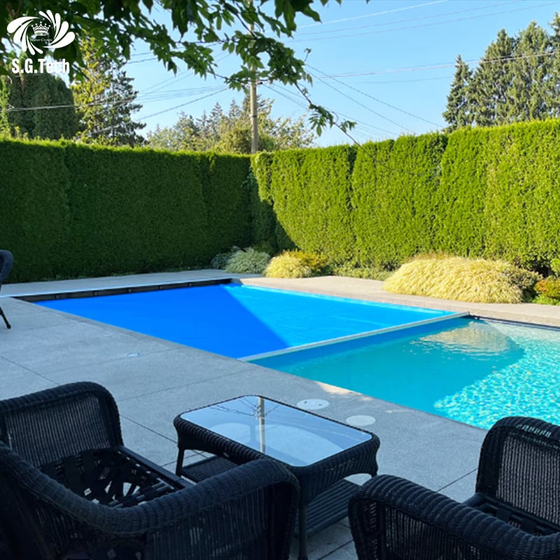 Water Crown High Quality Custom PVC Electric Roller Swimming Pool Spa Cover Fully Automatic Modern Ladder Premium Accessories UV