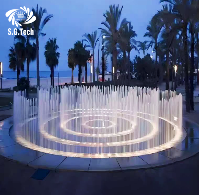 DMX Water Fountain LED Light Show Stunning Visual Display for Pools Gardens and Outdoor Spaces
