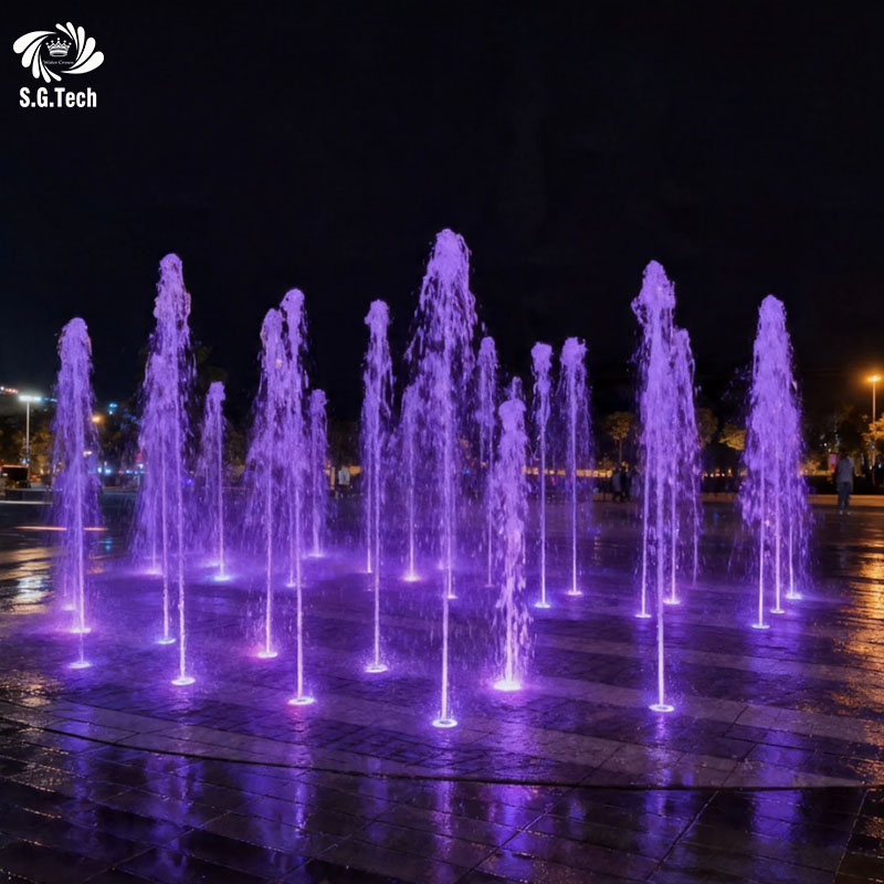 Water Crown Guangdong Factory Direct Sales High-end Dry Fountain for Outdoor Use with Customization Available 1-Year Warranty