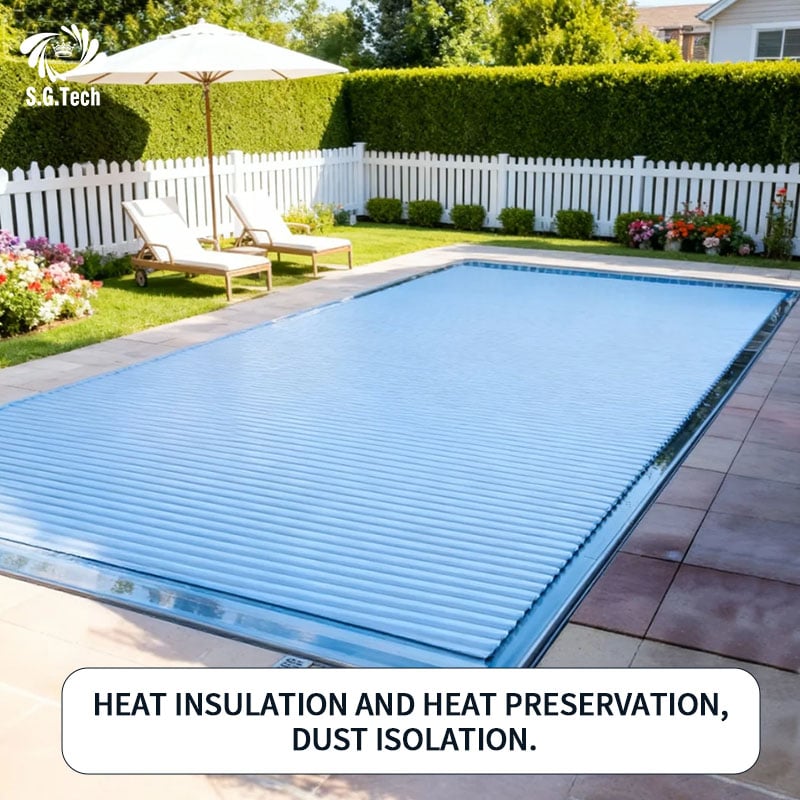 Water Crown Automatic Rolling Pool Drape – Gale-Resistant PVC & Aluminum Frame, Precision-Contoured for Spas & Backyard Enclaves