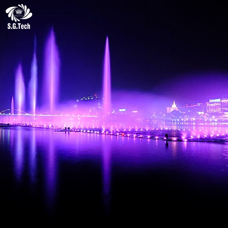 Water Crown Remote Control Musical Fountain Color Changing Dancing Water Fountain for Scenic Area Landscape